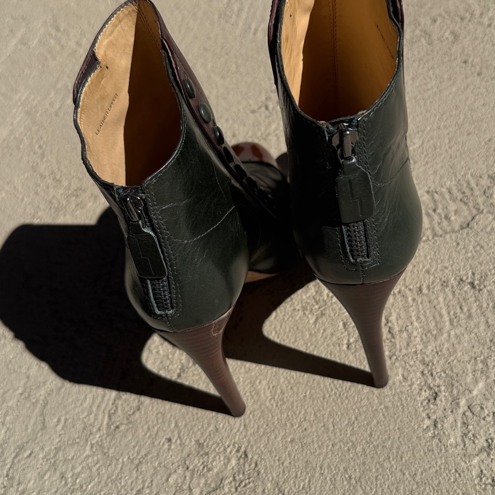 NEW L.A.M.B. Booties stiletto LAMB Gwen Stefani Corset platform 8.5 leather $425 - Picture 16 of 17